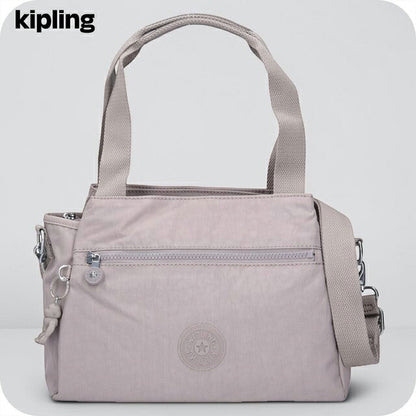 キプリング ハンドバッグ レディース ブランド Kipling エリシア ロゴ ワンポイント 無地 2WAY K43791-89L Grey Gris グレー K43791-89L