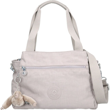 キプリング ハンドバッグ レディース ブランド Kipling エリシア ロゴ ワンポイント 無地 2WAY K43791-89L Grey Gris グレー K43791-89L
