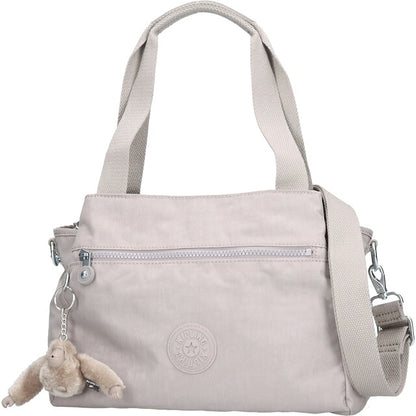 キプリング ハンドバッグ レディース ブランド Kipling エリシア ロゴ ワンポイント 無地 2WAY K43791-89L Grey Gris グレー K43791-89L