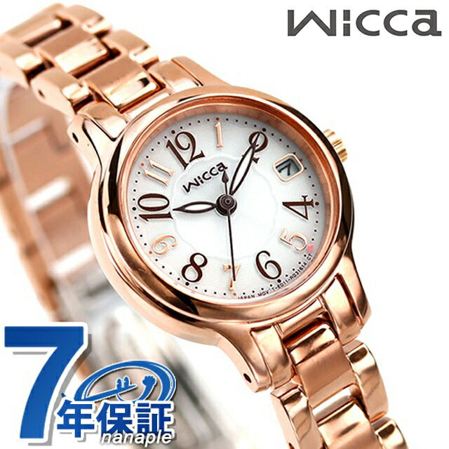 お値下げしました❣️Wicca ゴールド アナログ時計 ストーン付き CITIZEN 星辰Wicca 廣告款太陽能晶鑽女錶-玫瑰金/23.5mm KP5-662