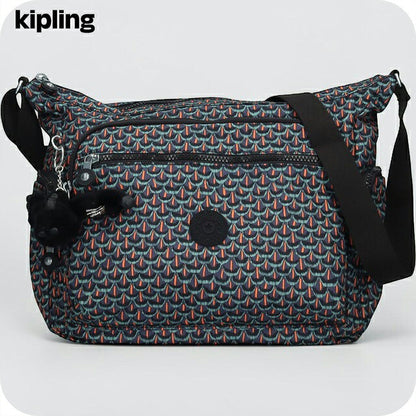 キプリング ショルダーバッグ レディース ブランド Kipling ギャビー ロゴ ワンポイント 総柄 KI3186-7FP Geo Feather KI3186-7FP