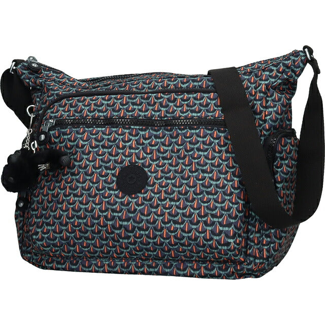 キプリング ショルダーバッグ レディース ブランド Kipling ギャビー ロゴ ワンポイント 総柄 KI3186-7FP Geo Feather KI3186-7FP