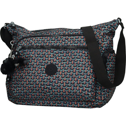 キプリング ショルダーバッグ レディース ブランド Kipling ギャビー ロゴ ワンポイント 総柄 KI3186-7FP Geo Feather KI3186-7FP