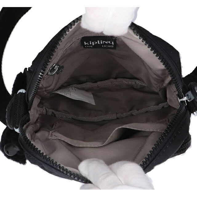 キプリング ショルダーバッグ レディース ブランド Kipling ガンネ ロゴ ワンポイント 無地 KI3244-P39 Black Noir 黒 KI3244-P39