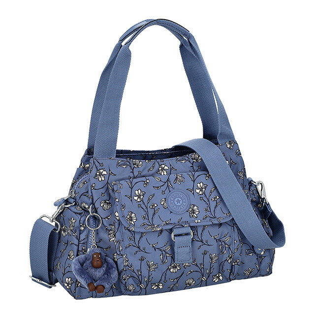 キプリング ハンドバッグ レディース ブランド Kipling KI34662QR GARDEN ROMANCE ブルー 軽量 小さめ 手提げ 高級 おしゃれ プレゼント 女性 実用的 かわいい