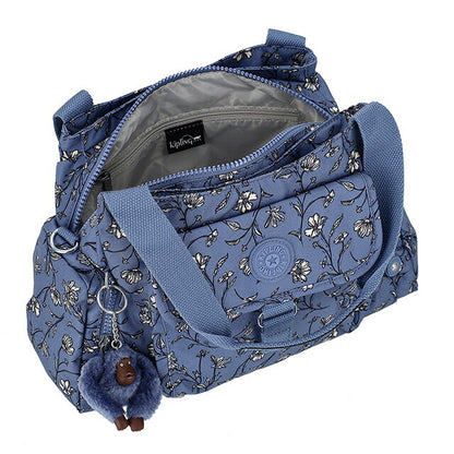 キプリング ハンドバッグ レディース ブランド Kipling KI34662QR GARDEN ROMANCE ブルー 軽量 小さめ 手提げ 高級 おしゃれ プレゼント 女性 実用的 かわいい