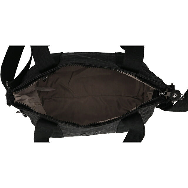 キプリング トートバッグ レディース ブランド Kipling アッセーニ ミニ ミニトートバッグ ロゴ ワンポイント 総柄 2WAY KI3572-K59 Signature Emb 黒 KI3572-K59