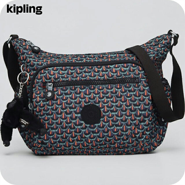 キプリング ショルダーバッグ レディース ブランド Kipling ギャビー S ロゴ ワンポイント 総柄 KI3759-7FP Geo Feather KI3759-7FP