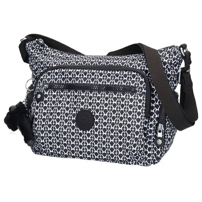 キプリング ショルダーバッグ レディース ブランド Kipling ギャビー S ロゴ ワンポイント 総柄 KI3759-DD2 Signature Print 黒 KI3759-DD2
