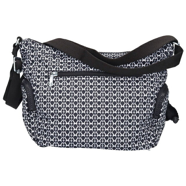 キプリング ショルダーバッグ レディース ブランド Kipling ギャビー S ロゴ ワンポイント 総柄 KI3759-DD2 Signature Print 黒 KI3759-DD2