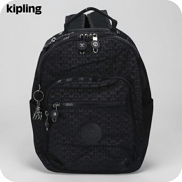 キプリング リュック レディース ブランド Kipling ソウル S バックパック リュックサック スクールバッグ  KI3789-K59 Signature Emb KI3789-K59