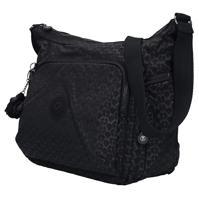キプリング ショルダーバッグ レディース ブランド Kipling ガブ ロゴ ワンポイント 総柄 KI3945-K59 Signature Emb 黒 KI3945-K59