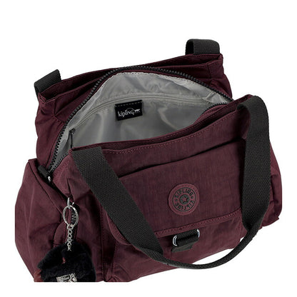 キプリング ハンドバッグ レディース ブランド Kipling KI41891QG MULBERRY MOCHA ボルドー 軽量 小さめ 手提げ 高級 おしゃれ プレゼント 女性 実用的 かわいい
