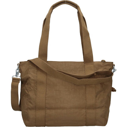 キプリング トートバッグ レディース ブランド Kipling アッセーニ S ロゴ ワンポイント 無地 2WAY KI4400-1NA Smooth Khaki KI4400-1NA