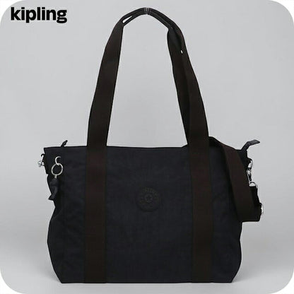 キプリング トートバッグ レディース ブランド Kipling アッセーニ S ロゴ ワンポイント 無地 2WAY KI4400-P39 Black Noir 黒 KI4400-P39