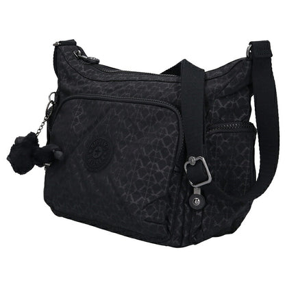 キプリング ショルダーバッグ レディース ブランド Kipling ガブ S ロゴ ワンポイント 総柄 KI4611-K59 Signature Emb 黒 KI4611-K59