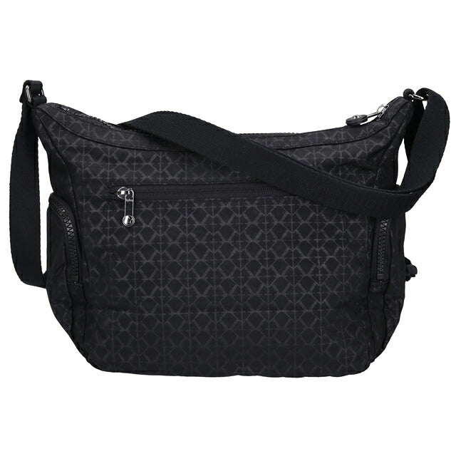 キプリング ショルダーバッグ レディース ブランド Kipling ガブ S ロゴ ワンポイント 総柄 KI4611-K59 Signature Emb 黒 KI4611-K59