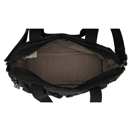 キプリング ボストンバッグ レディース ブランド Kipling クールデフィア ロゴ ワンポイント 総柄 2WAY KI6017-K59 Signature Emb 黒 KI6017-K59