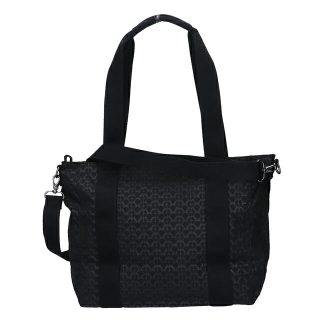 キプリング トートバッグ レディース ブランド Kipling アッセーニ S ロゴ ワンポイント 総柄 2WAY KI6232-K59 Signature Emb 黒 KI6232-K59