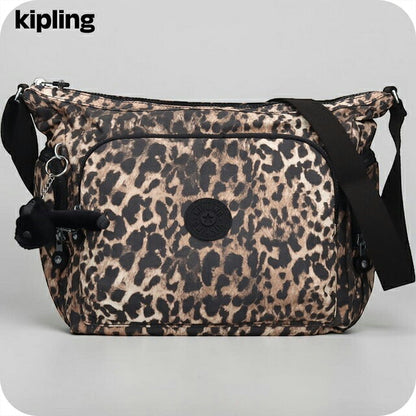 キプリング ショルダーバッグ レディース ブランド Kipling ガブ ロゴ ワンポイント 総柄 ヒョウ・レオパード フリンジ KI6525-6JP Wild Leopard KI6525-6JP