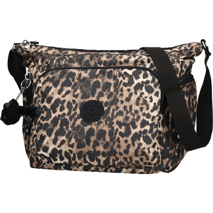 キプリング ショルダーバッグ レディース ブランド Kipling ガブ ロゴ ワンポイント 総柄 ヒョウ・レオパード フリンジ KI6525-6JP Wild Leopard KI6525-6JP