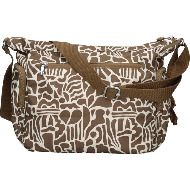 キプリング ショルダーバッグ レディース ブランド Kipling ガブ ロゴ ワンポイント 総柄 KI6525-9GD Cocktail Khaki KI6525-9GD