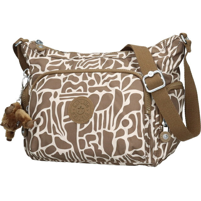 キプリング ショルダーバッグ レディース ブランド Kipling ガブ S ロゴ ワンポイント 総柄 KI6607-9GD Cocktail Khaki KI6607-9GD