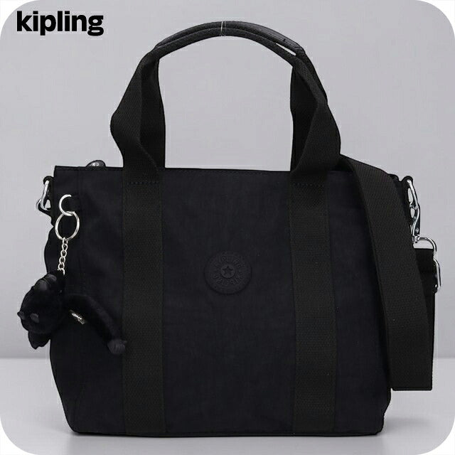 キプリング トートバッグ レディース ブランド Kipling アッセーニ ミニ ミニトートバッグ ロゴ ワンポイント 無地 2WAY KI7149-P39 Black Noir 黒 KI7149-P39