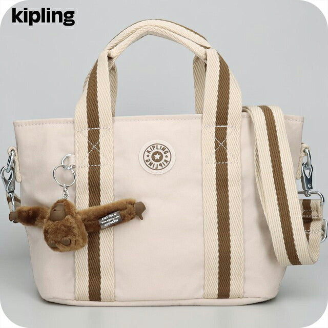 キプリング トートバッグ レディース ブランド Kipling ミンタ ロゴ ワンポイント 無地 2WAY KI7541-9LO Soft Sand KI7541-9LO