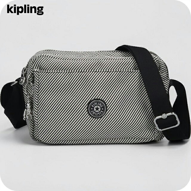 キプリング ショルダーバッグ レディース ブランド Kipling アバヌ M PE+ KI8024-4SY Diagonal Jacquard 黒 KI8024-4SY