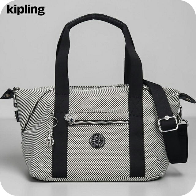 キプリング ボストンバッグ レディース ブランド Kipling アート ミニ PE+ ミニボストンバッグ 2WAY KI8028-4SY Diagonal Jacquard 黒 KI8028-4SY