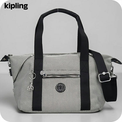 キプリング ボストンバッグ レディース ブランド Kipling アート ミニ PE+ ミニボストンバッグ 2WAY KI8028-4SY Diagonal Jacquard 黒 KI8028-4SY
