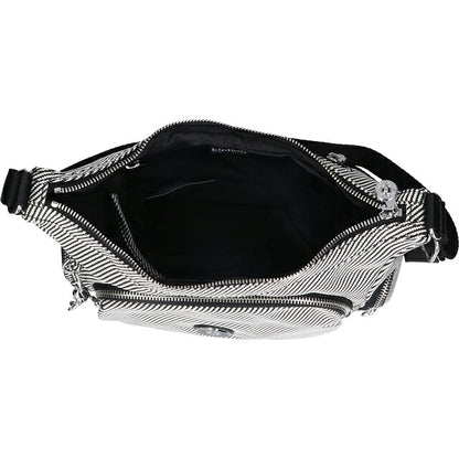 キプリング ショルダーバッグ レディース ブランド Kipling ガブ S PE+ ロゴ ワンポイント 総柄 ストライプ KI8039-4SY Diagonal Jacquard 黒 KI8039-4SY