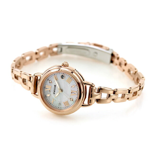 【新品】シチズン CITIZEN wicca 腕時計 レディース KL0-561-21 ソーラーテック電波（H0F6-04M） ホワイトシェルxピンクゴールド アナログ表示 KL0-561-21 ｜ シチズン ウィッカ ソーラーテック電波 – 腕時計のななぷれ