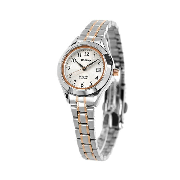 Citizen watch brand Eco-Drive Solar Ladies watch brand KM4-139-93 CITIZEN Regno silver pink gold KM4-139-93
