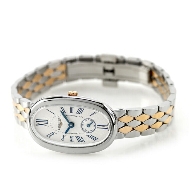 ロンジン サンフォネット クォーツ 電池式 腕時計 ブランド レディース LONGINES L2.306.5.71.7 アナログ シルバー ピンクゴールド L2-306-5-71-7
