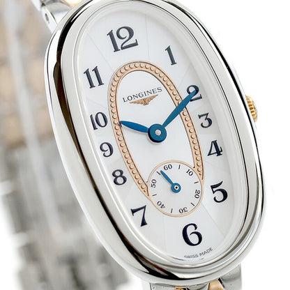 ロンジン サンフォネット クォーツ 電池式 腕時計 ブランド レディース LONGINES L2.306.5.83.7 アナログ ホワイトシェル シルバー L2-306-5-83-7