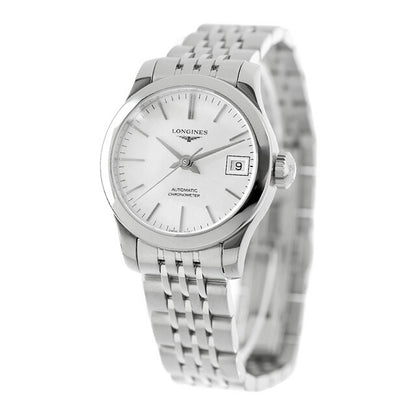 ロンジン レコード 自動巻き 腕時計 ブランド レディース LONGINES L2.320.4.72.6 アナログ シルバー スイス製 L2-320-4-72-6