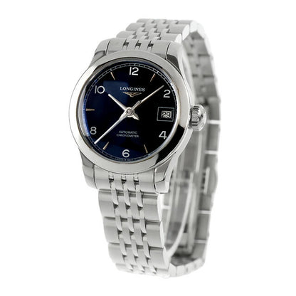 ロンジン レコード 自動巻き 腕時計 ブランド レディース LONGINES L2.320.4.96.6 アナログ ブルー スイス製 L2-320-4-96-6