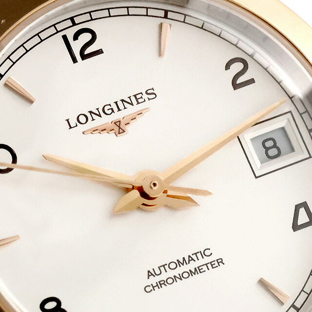 ロンジン レコード 自動巻き 腕時計 ブランド レディース LONGINES L2.320.5.76.7 アナログ シルバー ピンクゴールド スイス製 L2-320-5-76-7