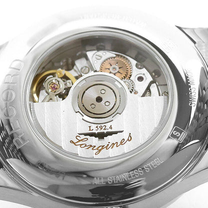 ロンジン レコード 自動巻き 腕時計 ブランド レディース ダイヤモンド LONGINES L2.321.0.57.6 アナログ ブラック 黒 スイス製 L2-321-0-57-6