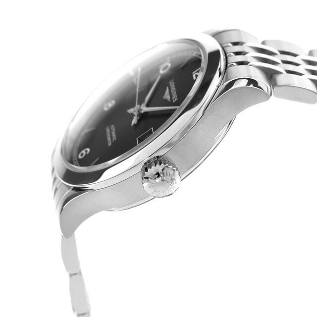 ロンジン レコード 自動巻き 腕時計 ブランド レディース LONGINES L2.321.4.56.6 アナログ ブラック 黒 スイス製 L2-321-4-56-6