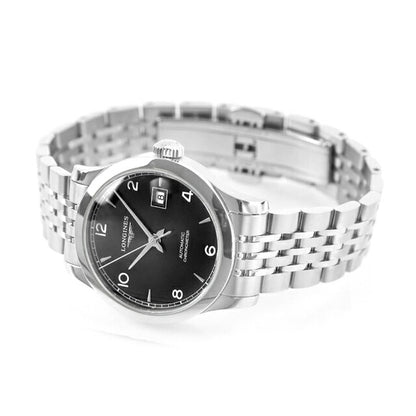 ロンジン レコード 自動巻き 腕時計 ブランド レディース LONGINES L2.321.4.56.6 アナログ ブラック 黒 スイス製 L2-321-4-56-6