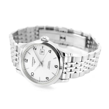 ロンジン レコード 自動巻き 腕時計 ブランド レディース LONGINES L2.321.4.76.6 アナログ シルバー スイス製 L2-321-4-76-6