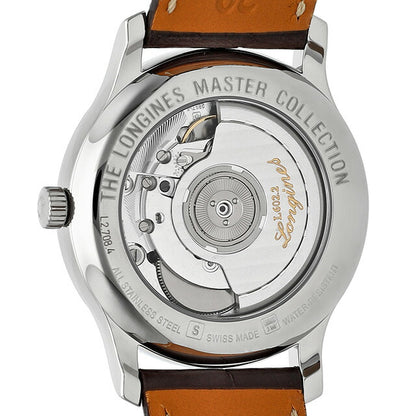 ロンジン マスターコレクション 自動巻き 腕時計 ブランド メンズ LONGINES L2.708.4.78.3 アナログ ホワイト ブラウン 白 スイス製 L2-708-4-78-3