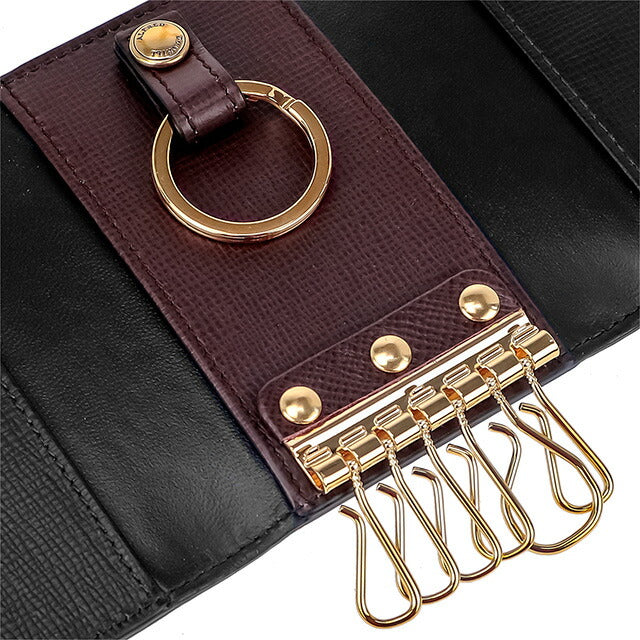 ダンヒル キーケース メンズ ブランド dunhill L2S850A ブラック/ボルドー L2S850A