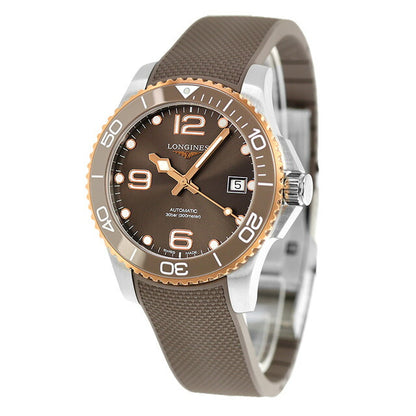 ロンジン ハイドロ コンクエスト 自動巻き 腕時計 ブランド メンズ LONGINES L3.780.3.78.9 アナログ ダークブラウン スイス製 L3-780-3-78-9