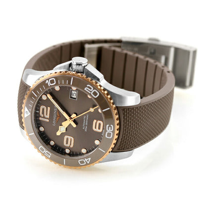 ロンジン ハイドロ コンクエスト 自動巻き 腕時計 ブランド メンズ LONGINES L3.780.3.78.9 アナログ ダークブラウン スイス製 L3-780-3-78-9