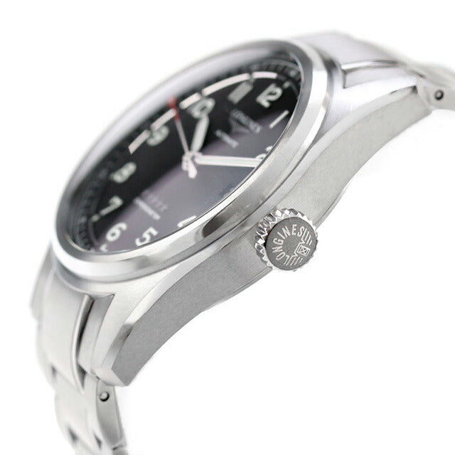ロンジン スピリット 自動巻き 腕時計 ブランド メンズ 替えベルト LONGINES L3.810.4.53.9 アナログ ブラック 黒 スイス製 L3-810-4-53-9