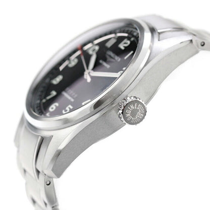 ロンジン スピリット 自動巻き 腕時計 ブランド メンズ 替えベルト LONGINES L3.810.4.53.9 アナログ ブラック 黒 スイス製 L3-810-4-53-9